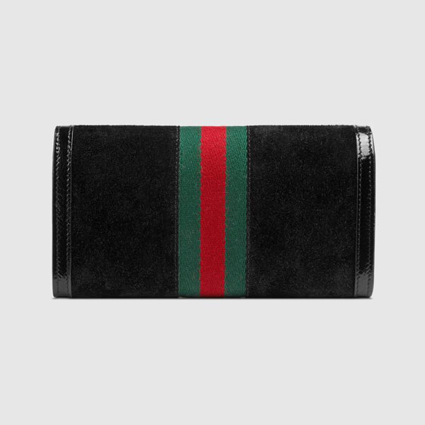 新作限定 グッチスーパーコピー OPHIDIA CONTINENTAL WALLET NERO*WHITE 523153 0KCDG 1060