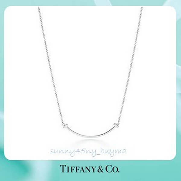 石原さとみ着用 ティファニー スマイル ネックレス 芸能人 Tスマイル 偽物★ペンダント 3色 TIFFANYT
