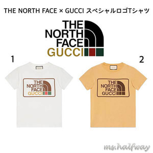 ノースフェイス グッチ tシャツ偽物激安 gucci northface T-SHIRT