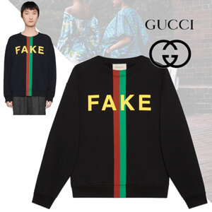 2021AW◇グッチ FAKE NOT プリント トレーナー スーパーコピー 635847