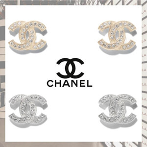 すぐにお届け シャネル メタル ストラス ピアス コピー 2色 chanel3315