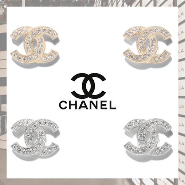 すぐにお届け シャネル メタル ストラス ピアス コピー 2色 chanel3315