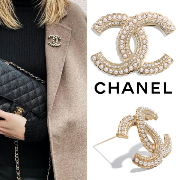 シャネル ブローチ 偽物 激安 chanel CCブローチ ココマークアクセパール BROOCH chanel21483