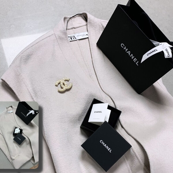シャネル ブローチ 偽物 激安 chanel CCブローチ ココマークアクセパール BROOCH chanel21483