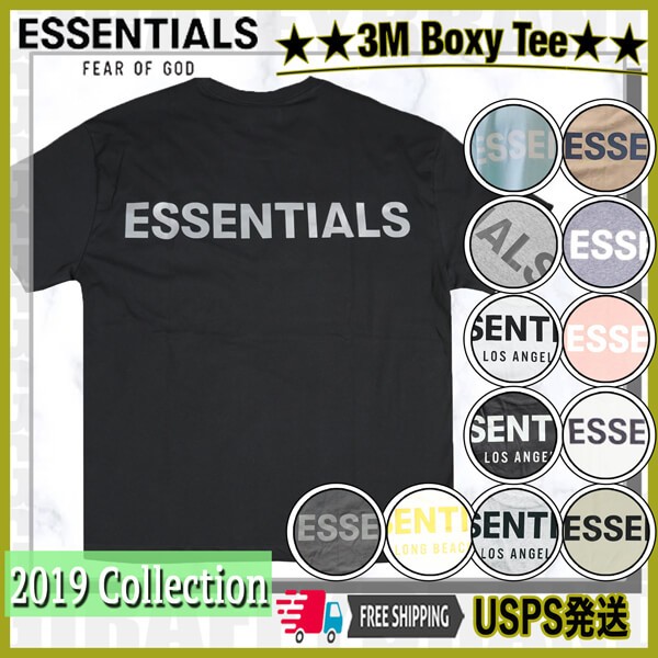 エッセンシャルズ essentials tシャツ 偽物 FEAR OF GOD Los Angels Boxy T-shirts 多色