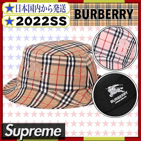 【関税&送料込み】シュプリーム バーバリー コピー クラッシャー ハット 3色 Burberry03