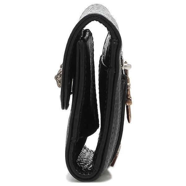 クロムハーツ 三つ折り財布 偽物 ブラック メンズ 116538 ウェーブ WAVE MINI WALLET BLACK/WHITE ミニ財布