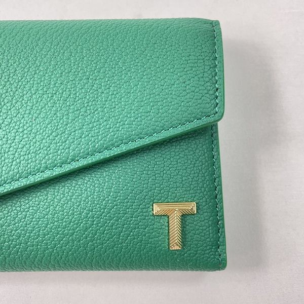 ティファニー Leather T Wallet レザー T 財布 エメラルド コピー