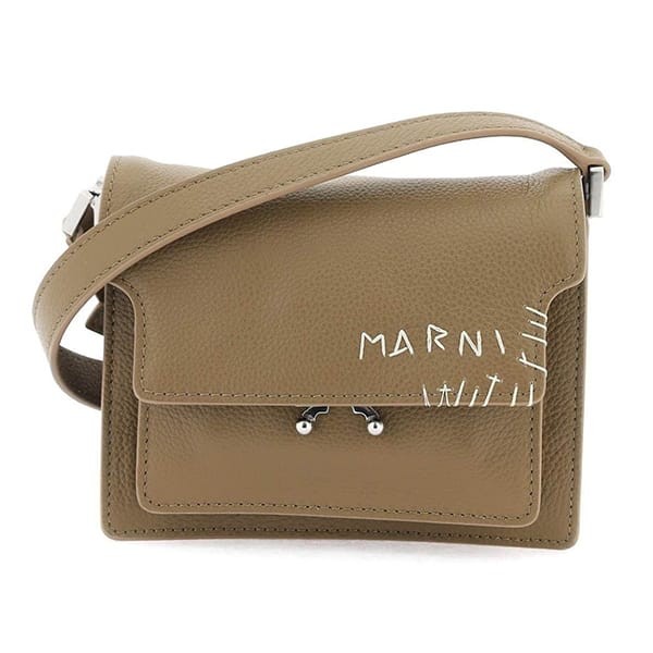 グアム スーパーコピー【マルニ】ロゴ TRUNK SOFT ショルダーバッグ 4色 SBMP0075L