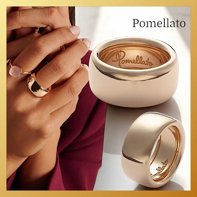 Pomellato 偽物 一生モノの輝き☆ Iconica18Kローズゴールドリング po0616