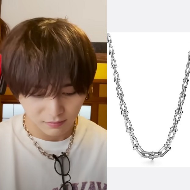 山田涼介 着用 ティファニー ハードウェア グラジュエイテッド リンク ネックレス ホワイトゴールド 72616065