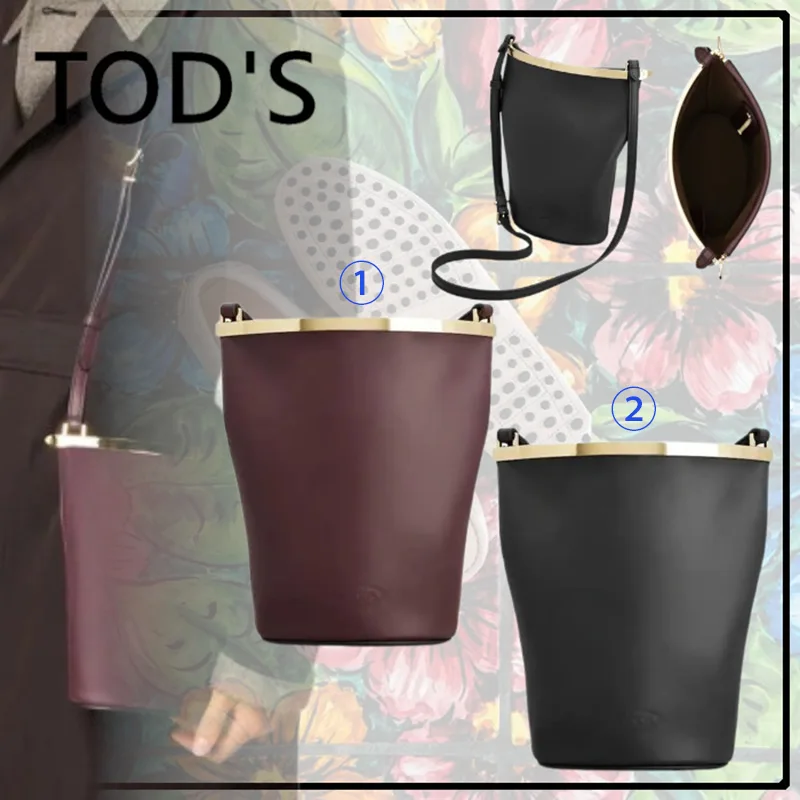 入手困難品！トッズ パロディ マゼンタ レザー バケット バッグ ミニ 2色 tod250801