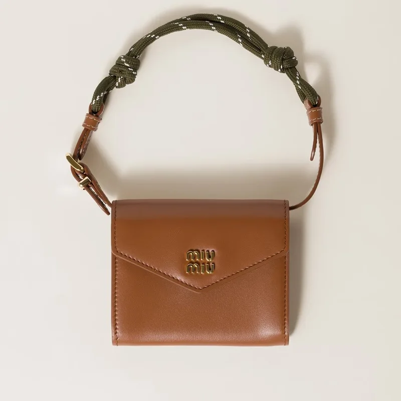 ミュウミュウ 並行輸入品 ロゴ レザー ショルダー財布 7色 miu250831