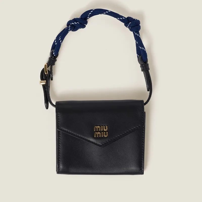 ミュウミュウ 並行輸入品 ロゴ レザー ショルダー財布 7色 miu250831