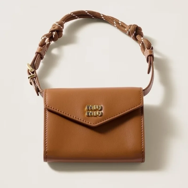 ミュウミュウ 並行輸入品 ロゴ レザー ショルダー財布 7色 miu250831