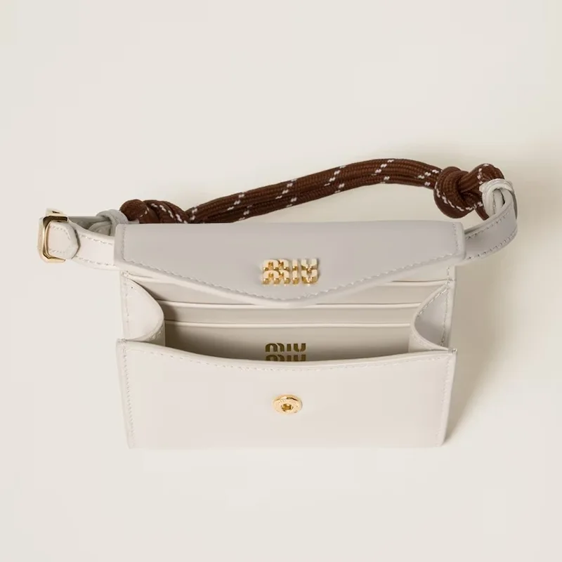 ミュウミュウ 並行輸入品 ロゴ レザー ショルダー財布 7色 miu250831