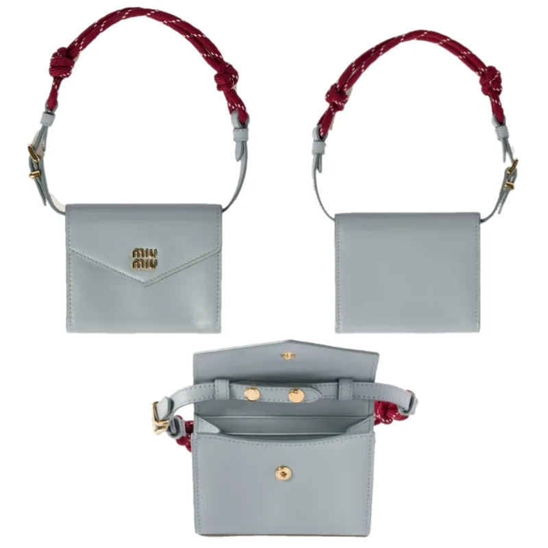 ミュウミュウ 並行輸入品 ロゴ レザー ショルダー財布 7色 miu250831