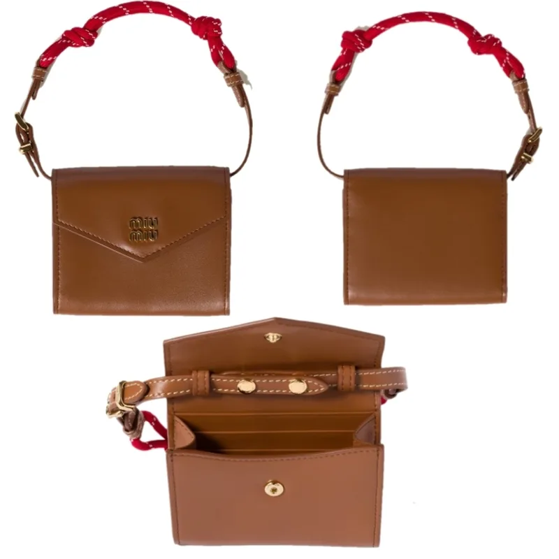 ミュウミュウ 並行輸入品 ロゴ レザー ショルダー財布 7色 miu250831