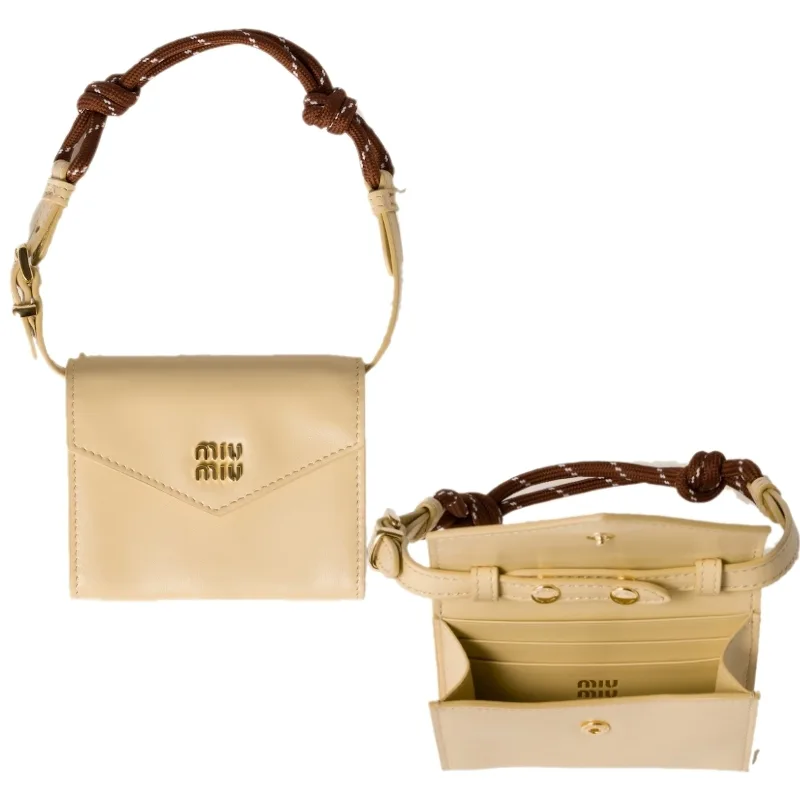 ミュウミュウ 並行輸入品 ロゴ レザー ショルダー財布 7色 miu250831