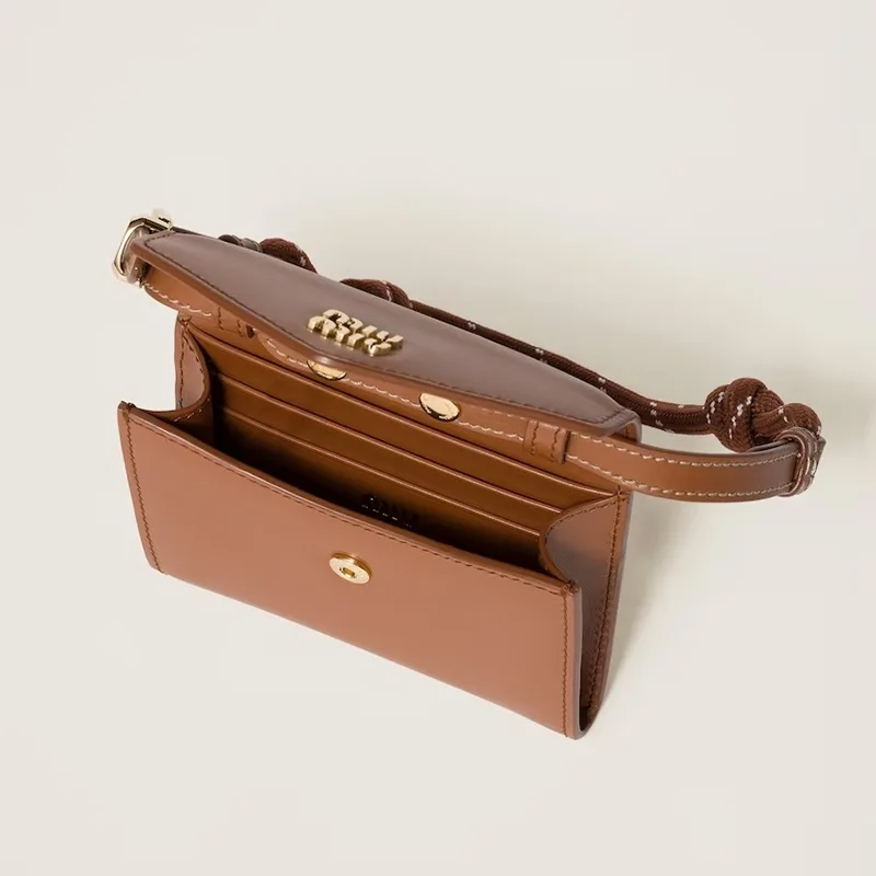 ミュウミュウ 並行輸入品 ロゴ レザー ショルダー財布 7色 miu250831