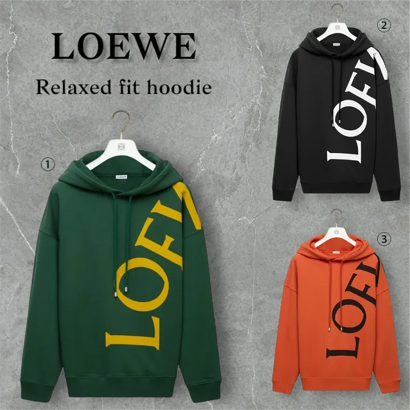 hacopy公式通販おすすめロエベ Relaxed fit hoodie コットン パーカー コピー商品 3色 ly200215122