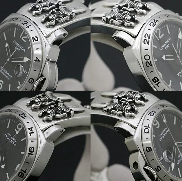 クロムハーツ パネライ 偽物 OFFICINE パネライ ラージリンク ルミノール GMT フリンケ ダガー ファンシー 自動巻き 腕時計 00029
