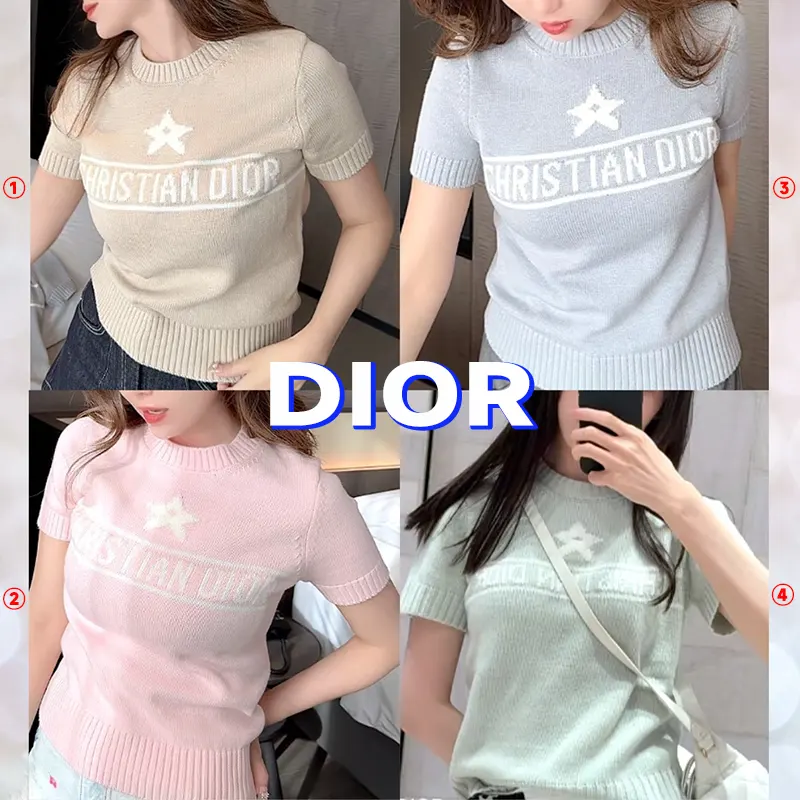 hacopy公式通販おすすめディオール ショートスリーブ セーター Tシャツ 並行輸入品 4色 da20250912
