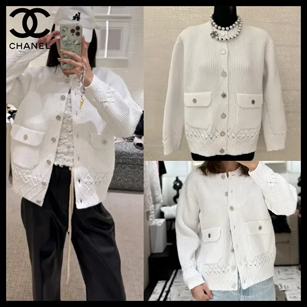 口コミで高評価！シャネル ココマークボタン ロングカーデ P79195 K11406 AW005