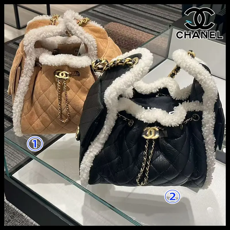 hacopy公式通販おすすめシャネル 25 スモールバッグ もこもこボア 並行輸入品 2色 xne98854
