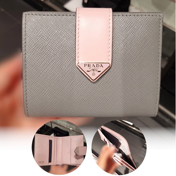 プラダ☆SAFFIANO TABレザーコンパクト財布 コピー☆1MV2041