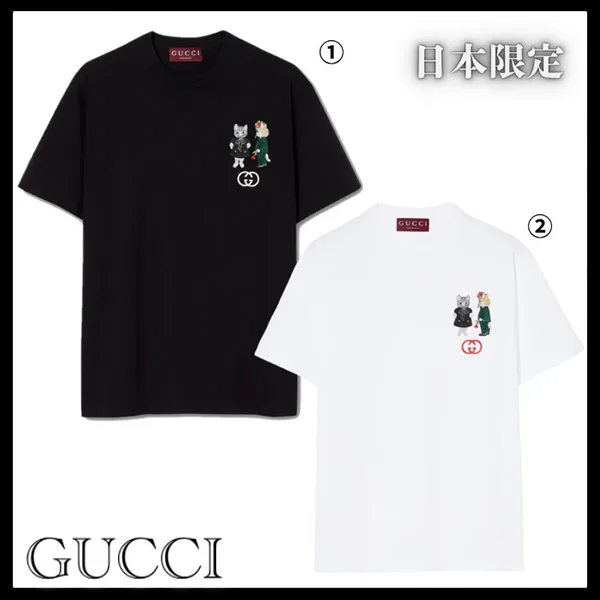 グッチ ヒグチユウコ 偽物 コットン Tシャツ 日本限定 855021 XJHTN