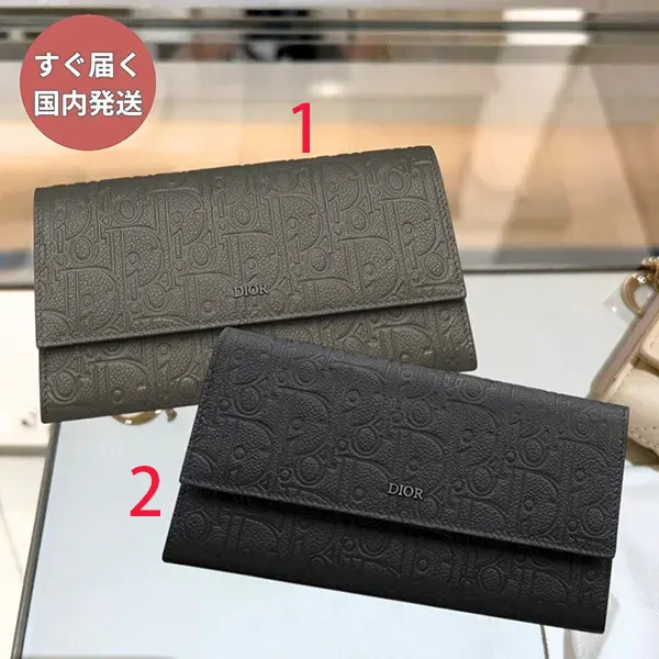国内入手困難★ディオール グラビティ ロゴ エンボス 長財布 2ESBC328FLG
