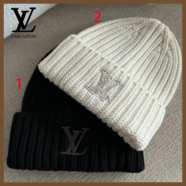 ルイヴィトン ビーニー オンリー LV ウール ロゴ M77277 M90799