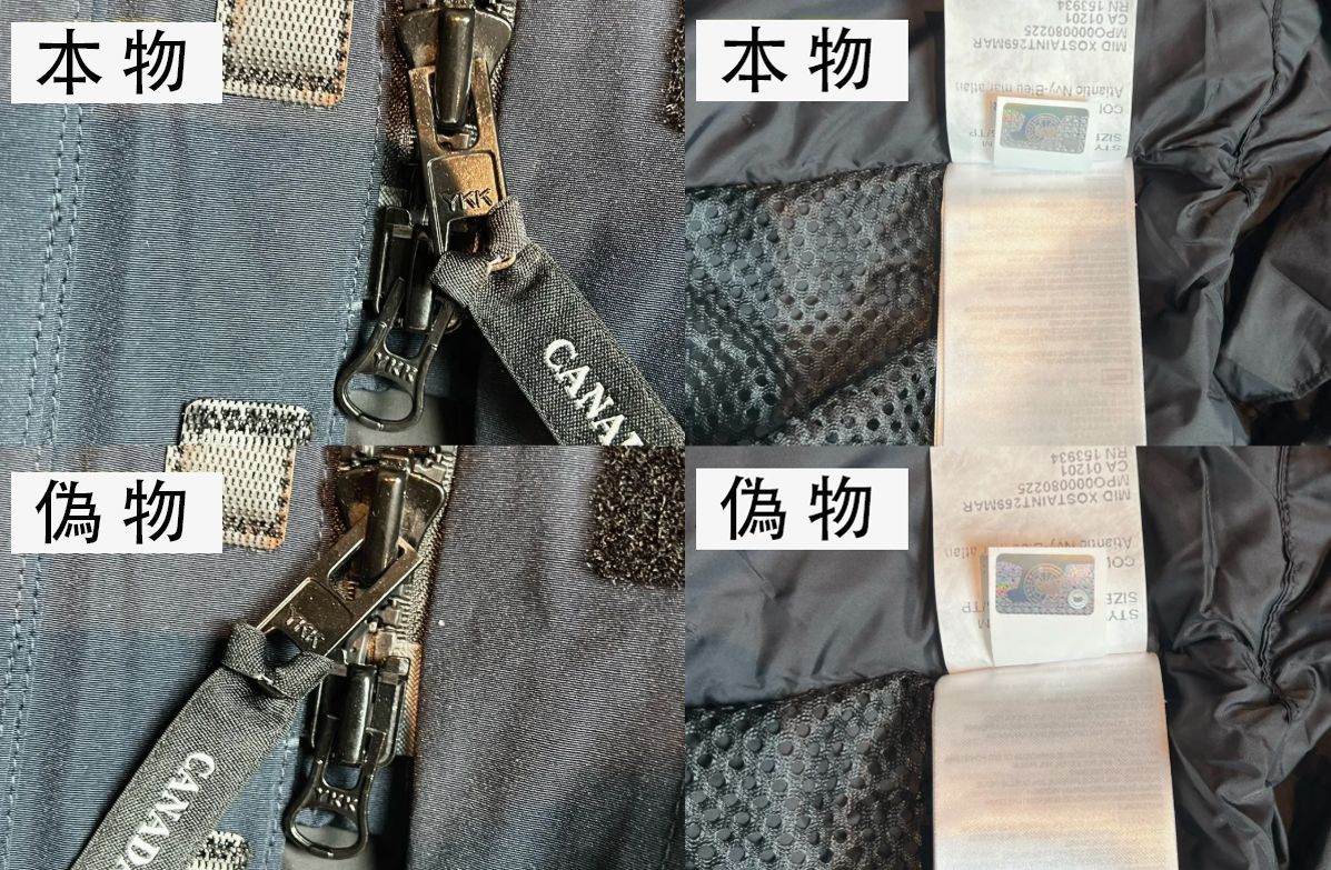 カナダグース偽物見分け方